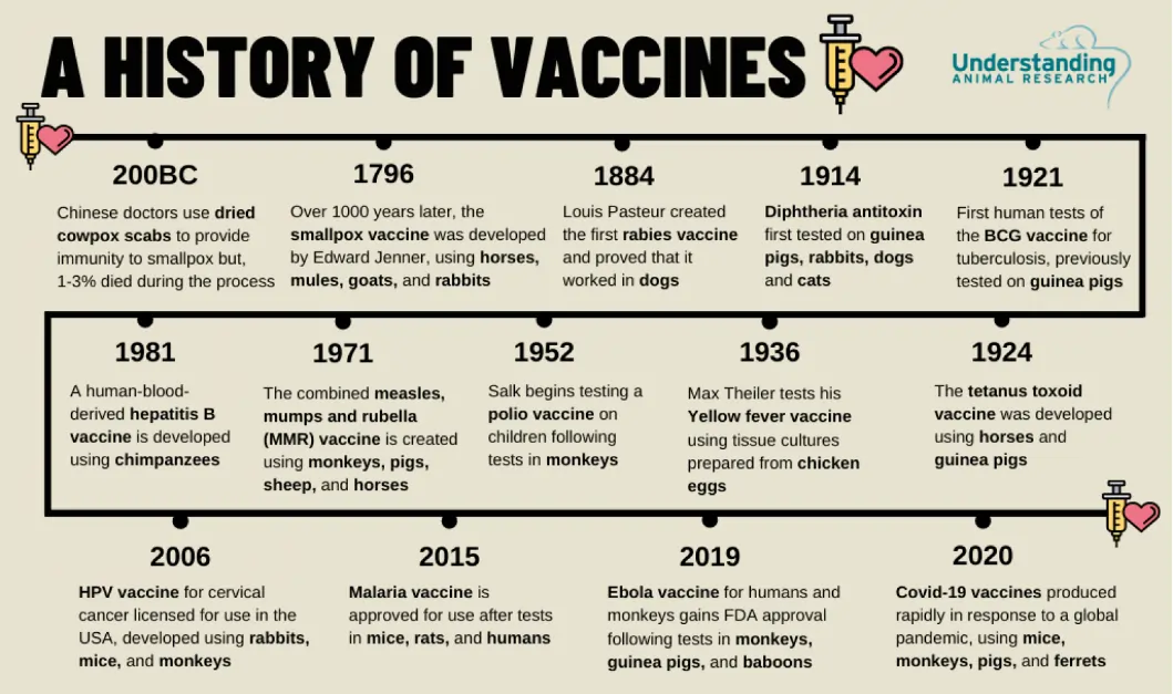 Timeline of the growth of vaccination